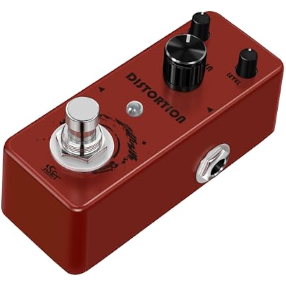 ISET Distortion Guitar Pedals Mini Single Guitar Effector for Electric Guitar Bass True Bypass (D...