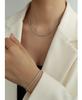 Gypsophila Jewelry Set: Gold-Plated Titanium Steel Chain Bracelet & Chinese Style Necklace for Women