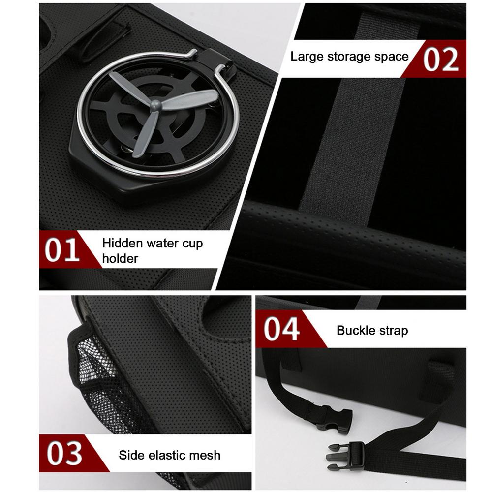 Leather Car Seat Handbag Holder Large Capacity Tissue Bag Storage Headrest Backseat Napkin Holder Purse Phone Water Cup Pockets