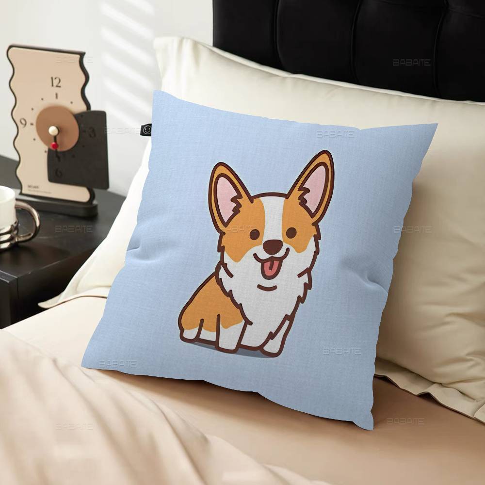 Lovely Welsh Corgi Cushion Cover Polyester Sofa Cushions Decorative Throw Pillows Home Decoration Pillowcover