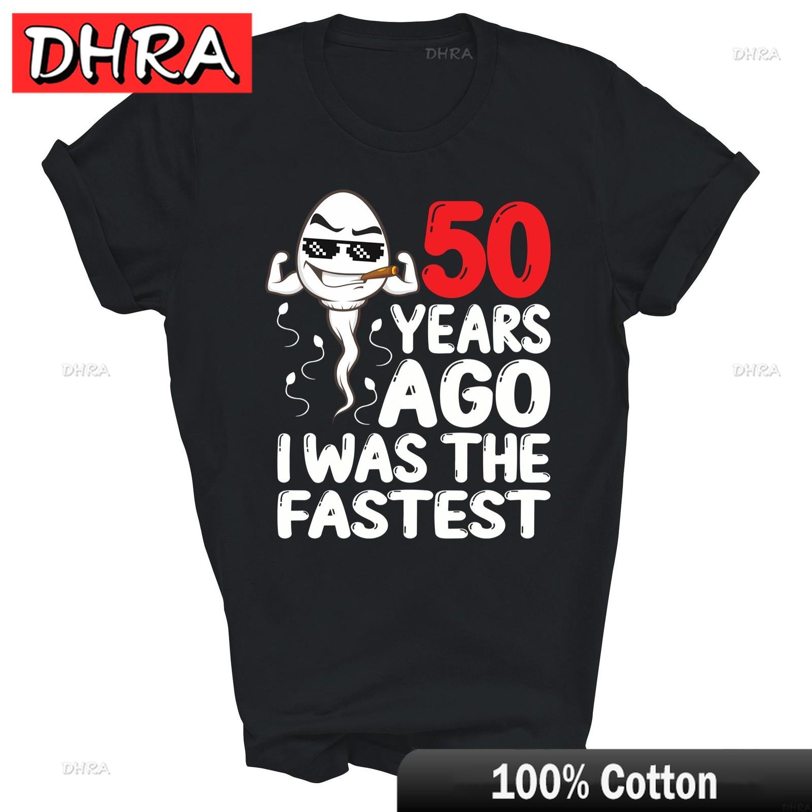 50th Birthday 50 Years Ago I Was The Fastest Unisex Shirt Gift Retro Unique Tees Tshirts for Couples TShirt Unisex Nostalgia S