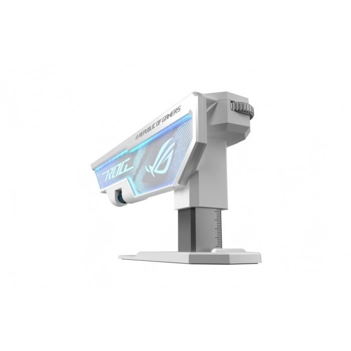 Support Carte Graphique - ASUS - XH01 ROG HERCULX - Blanc - ARGB - Hauteur réglable 72-128 mm