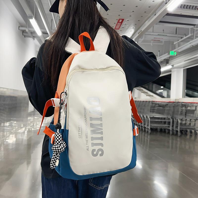 Schoolbag New School Bag Female Ins Large Capacity High School College Student Computer Backpack Male Junior High School Student Middle School