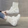 Autumn and winter new Maillard short boots cm invisible inner height increase rhubarb boots Martin boots women