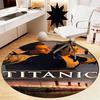 Titanic Printed Round Rug Carpet Chair Rug Area Rug Entryway Doormats,for Office Chair Living Room Bedroom Kitchen Room.