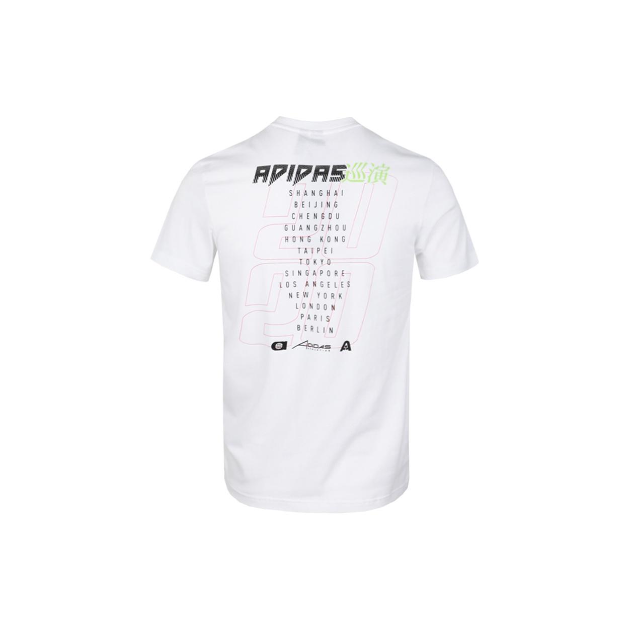 adidas Sports Training Casual Round Neck Short Sleeve White Men s FT2796 XL