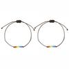2Pcs Adjustable Rainbow Heart Bracelet Candy Color Friendship Braided Bracelet  Gifts