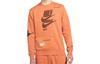 Nike Sportswear Essentials Sweatshirts Men's Orange Crew Neck Thickened Regular DM6876-808