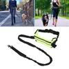 Hands   Dog Leash Shock Absorption Reflective Dog Running Leash with Zippered Bag for Walking Jogging Running