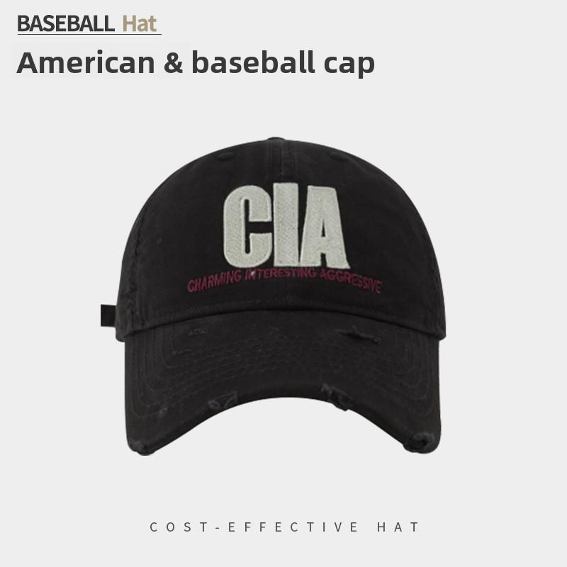 

Американская бейсболка Meimeier с вышивкой букв - унисекс уличная мода, потертая, рваная, большемерная, с козырьком adjustable 54-58cm