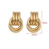 Exaggerated geometric twist earrings Multi-layer high-end retro earrings