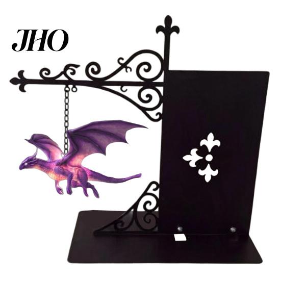 Einzigartiges Urlaubs-Souvenir Magische Fliegende Drachen Bücherregal-Lampe, Warmes Hängendes Nachtlicht, Fantasy-Skulptur mit Ständer Lese-Ecke Dekoration, Geschenk