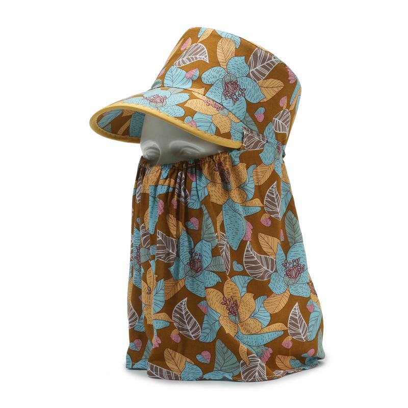 Women's Summer Sun Protection Hat with Large Brim, Shawl, and Face Mask for Cycling and Tea Picking - Breathable and Protective.