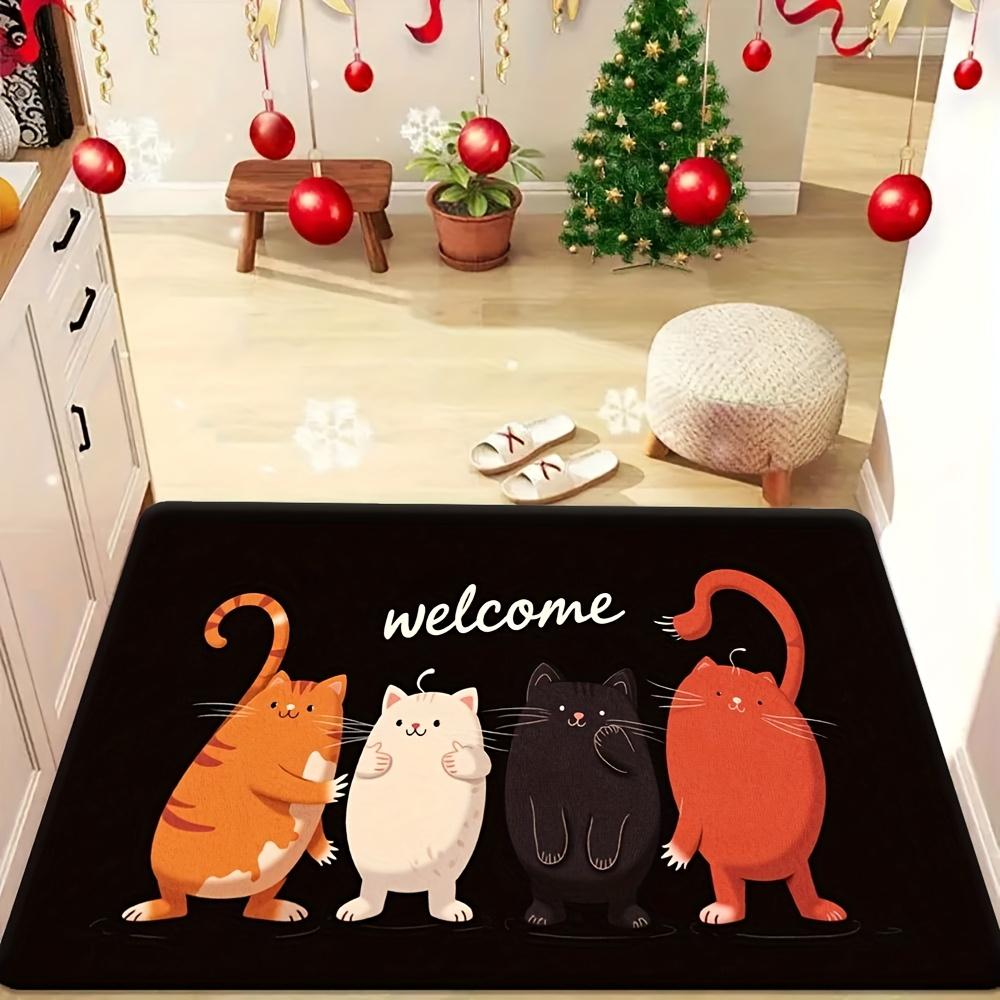 

Cute Cats Welcome Rug – Soft Plush Mat with Four Kitten Designs, Ideal for Entryway, Living Room 40x60cm16x24in 40x60cm16x24in