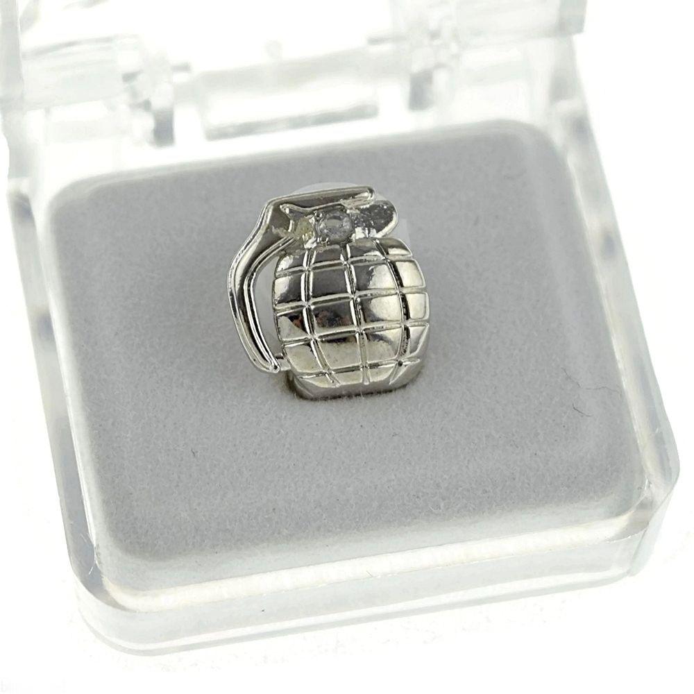 Glossy Gold Grillz Single Grenade Tooth – Hip Hop Style Cool Accessory