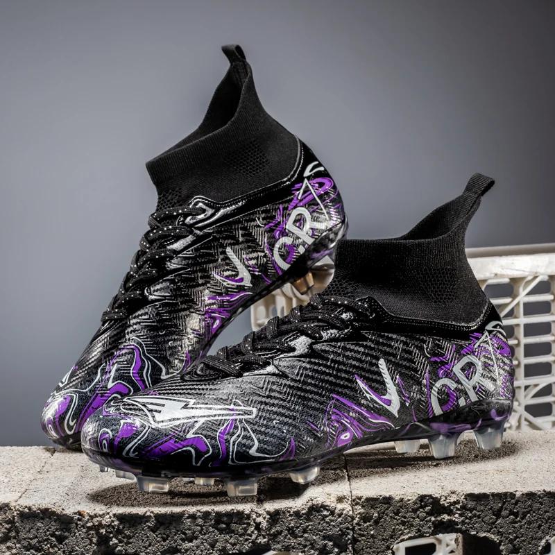 New Low Top Student Football Shoes with Long And Broken Pins for Training And Matches Professional  CR7 Youth Sports Shoes