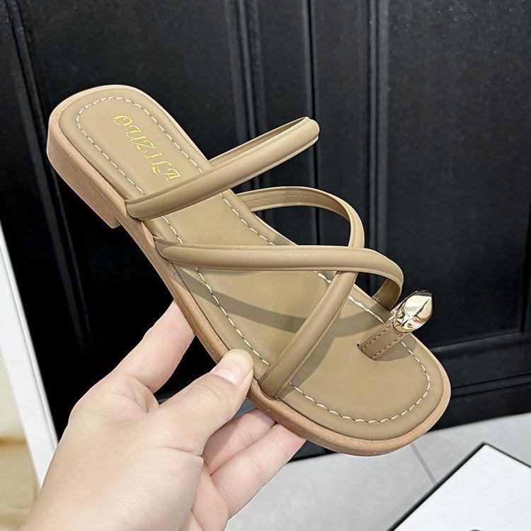 

Платформенные тапочки женские носят высококлассную нескользящую обувь детские 2025 лето новая мода набор носок пляжные крутые тапочки 40 темно-коричневого