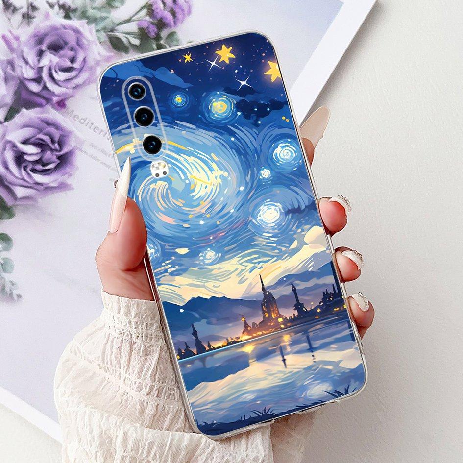 For Huawei P30 Case P30 Pro Cover ELE-L29 ELE-L04 VOG-L29 VOG-L09 Fashion Flower Soft Silicone Bumper For HuaweiP30 P30Pro Coque