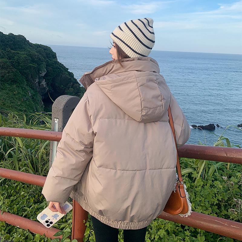 Осенне-зимняя короткая куртка из хлопка — фото 8