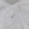 "One Look Ten Thousand Years" French Zircon Teardrop Necklace - Super Fairy Style for Female Students, Cold Style Clavicle Chain.