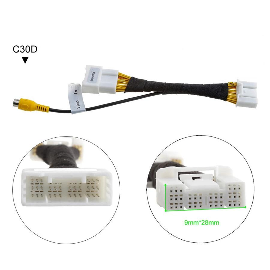 Ny for 2019 20 Toyota RAV4 Camry AVALON Ryggelys Strømkabel C30D+C6D 30 PIN