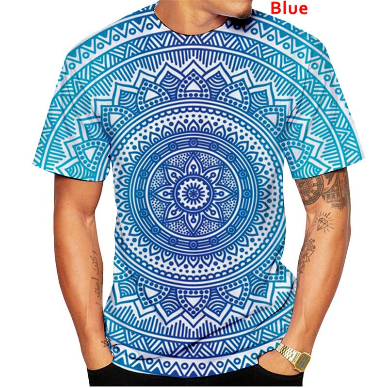 New Harajuku 3D Print Persia And India Paisley Pattern T Shirt For Men Hinduism Spiritual