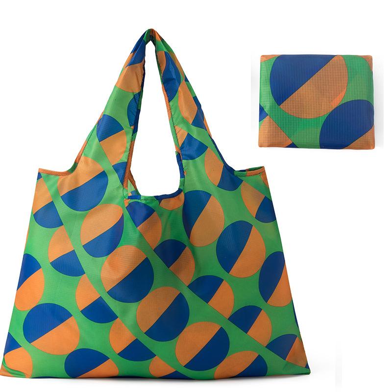 

складная сумка портативная сверхлегкая экологичная сумка сумка для хранения супермаркет большая вместимость водонепроницаемая сумка для продуктов ручная тканевая сумка