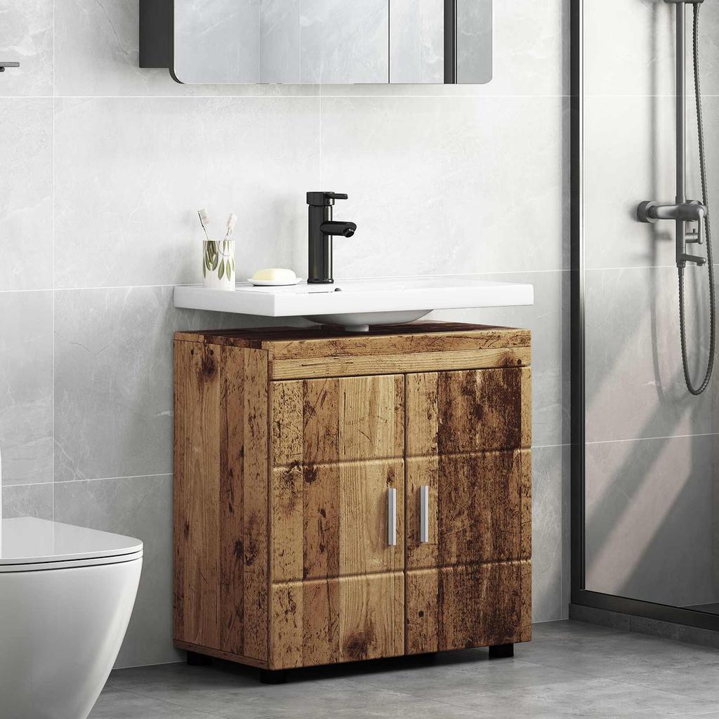 Bathroom Cabinet Set TULUM Rustic Wood 60 x 34 x 63 cm