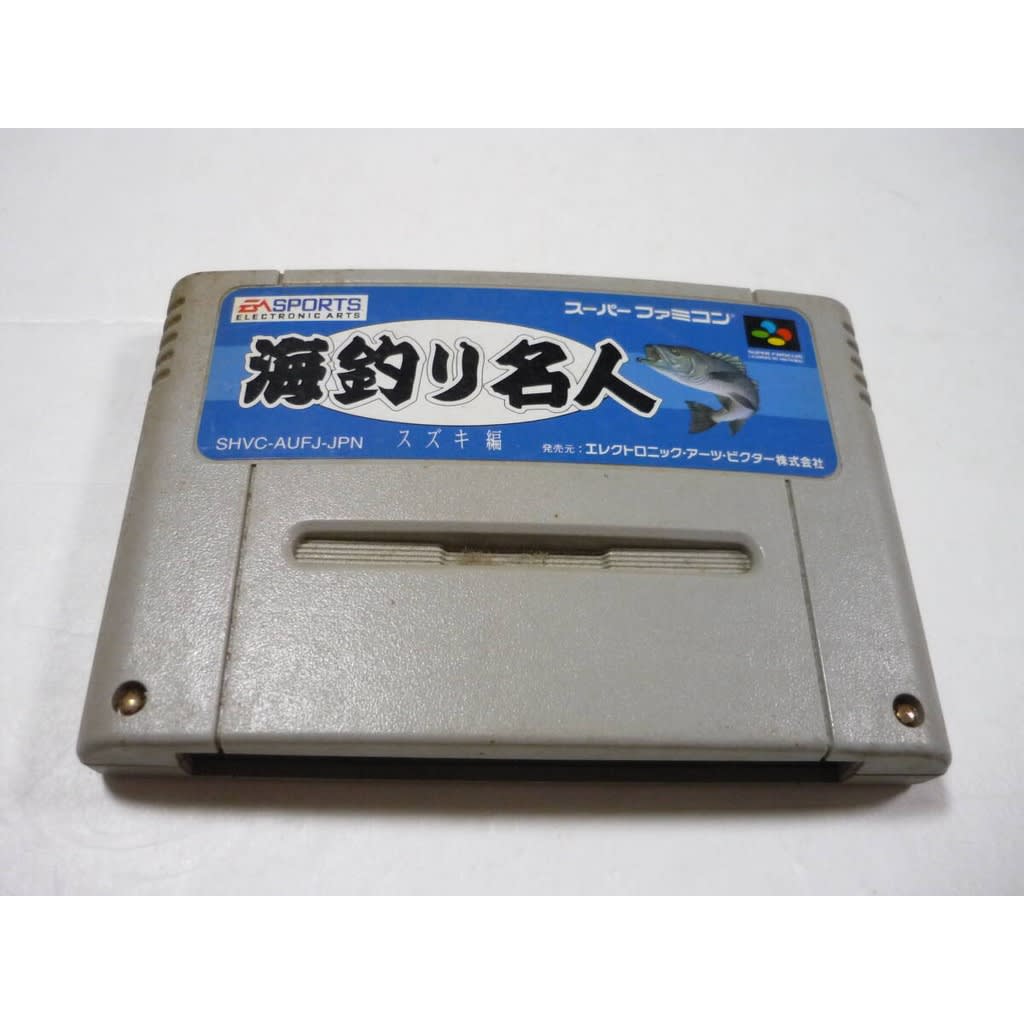 Used Umi Tsuri Meijin Suzuki Hen SFC SNES Super Famicom SHVC-AUFJ tested working Nintendo Sports Electronic Arts Victor NTSC-J Super Nintendo