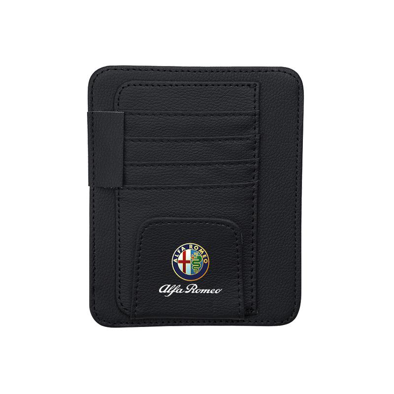 

For Alfa Romeo Car Visor Storage Bag ID Card Glasses Organized Clip For Alfa Romeo Giulietta Mito 159 Giulia Stelvio 156 147 Ton чорний