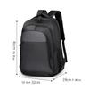 Large-capacity backpack - laptop backpack with padded shoulder straps and side pockets - black backpack