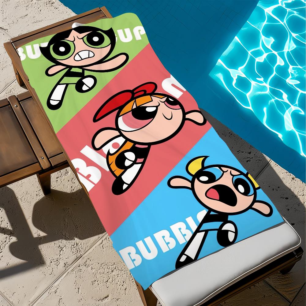 The P-power-puff G-girls Cartoon Towel Beach Quick Dry Soft Pool Towels Gift for Travel Gym Shower Camping Sports