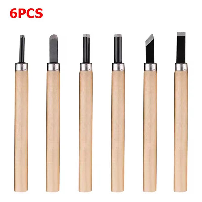 

6/8/12PCS Wooden Carving Knife Manganese Steel Woodworking Engraving Tools Wood Carving Rubber-stamps Handmade Chiseling Kit ZYF