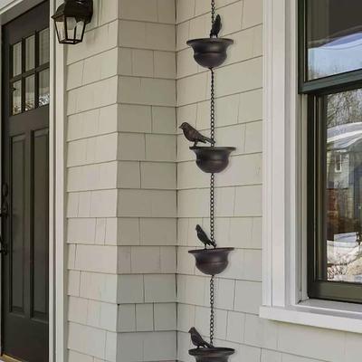 Cross-border Best-selling Bird Rain Chain: Courtyard Decoration & Wind Chime Metal Crafts