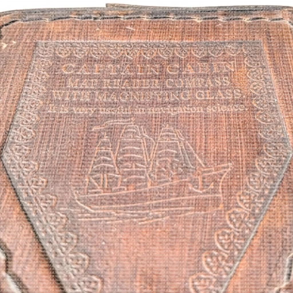 Personalized Maritime Sextant with Vintage Leather Box - Nautical Antique Christmas Decor