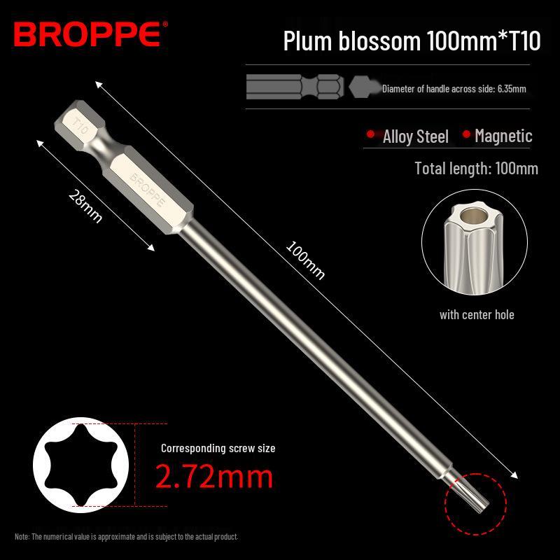 Plum Blossom Magnetic Drill and Screwdriver Bit Set