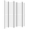 5 Piece White Folding Screen 250 X 220 Cm Fabric