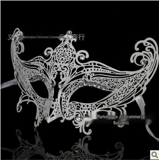 Rhinestone Wrought Iron Half-Face Masquerade Eye Mask