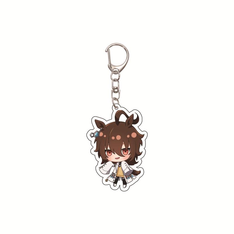 6CM Cute Anime Pretty Derby Shuttle Mejiro Mcqueen Symboli Rudolf Kawaii Acrylic Keychain Game Jewelry Cosplay Props