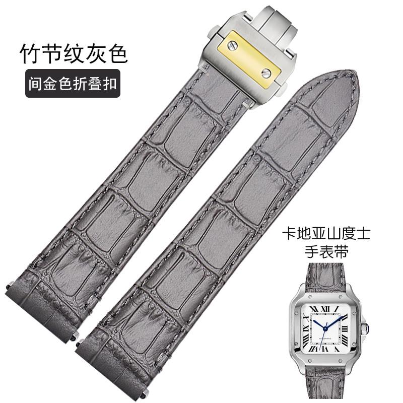 Cinturino per orologio in pelle di mucca di alta qualità Per Cartier Santos WSSA0010 WSSA0018 uomo donna Rilascio rapido Braccialetto in vera pelle 19mm 21mm