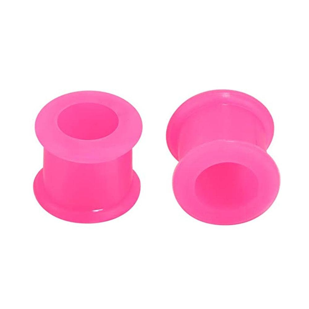 WKOUD Silicone Tunnels Ear Gauges 3-38mm Double Flared Saddle Expander For Women Men Body Piercing Jewelry Gauge
