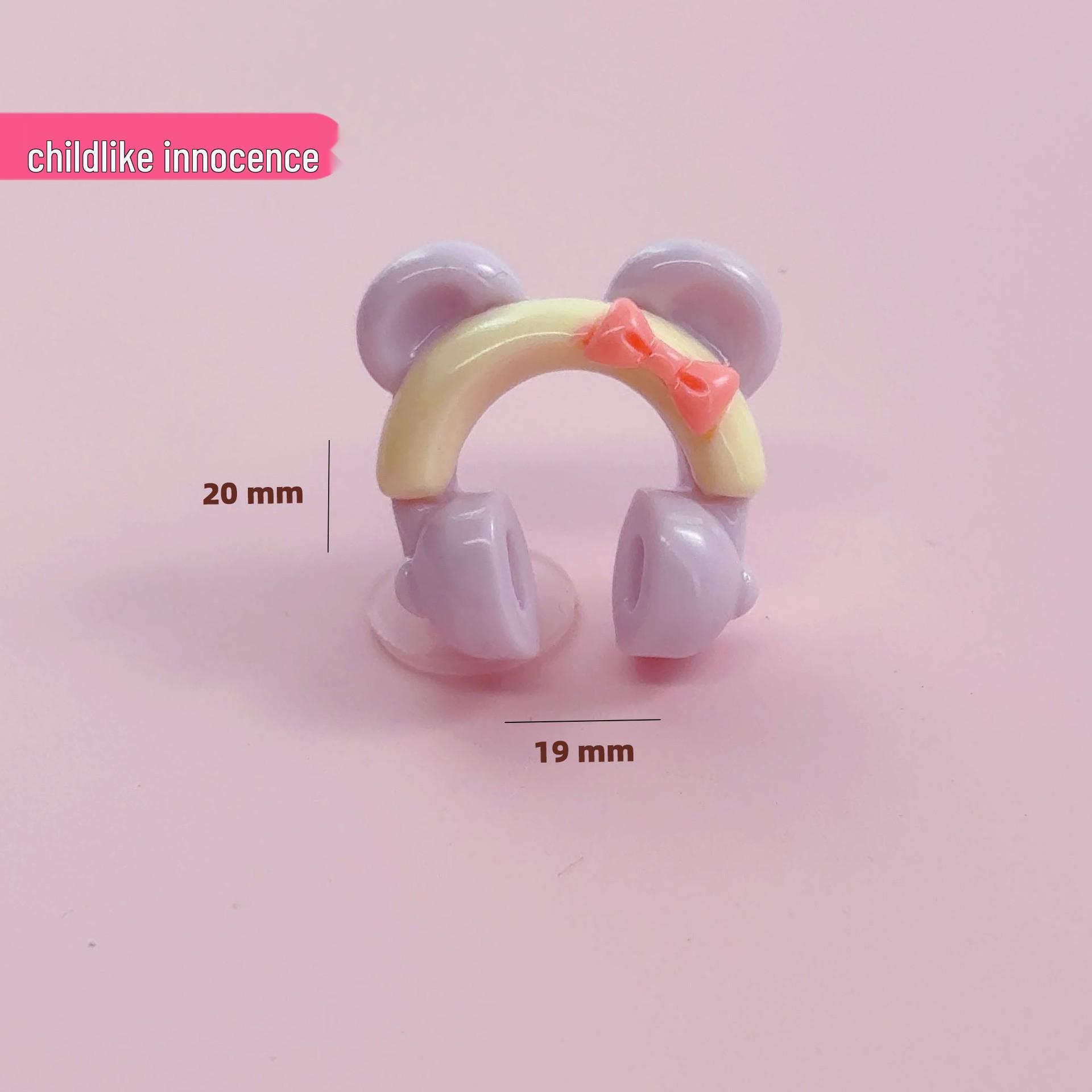 

Adorable Cartoon Earphone-Shaped Resin Accessories for DIY Jewelry & Crafts