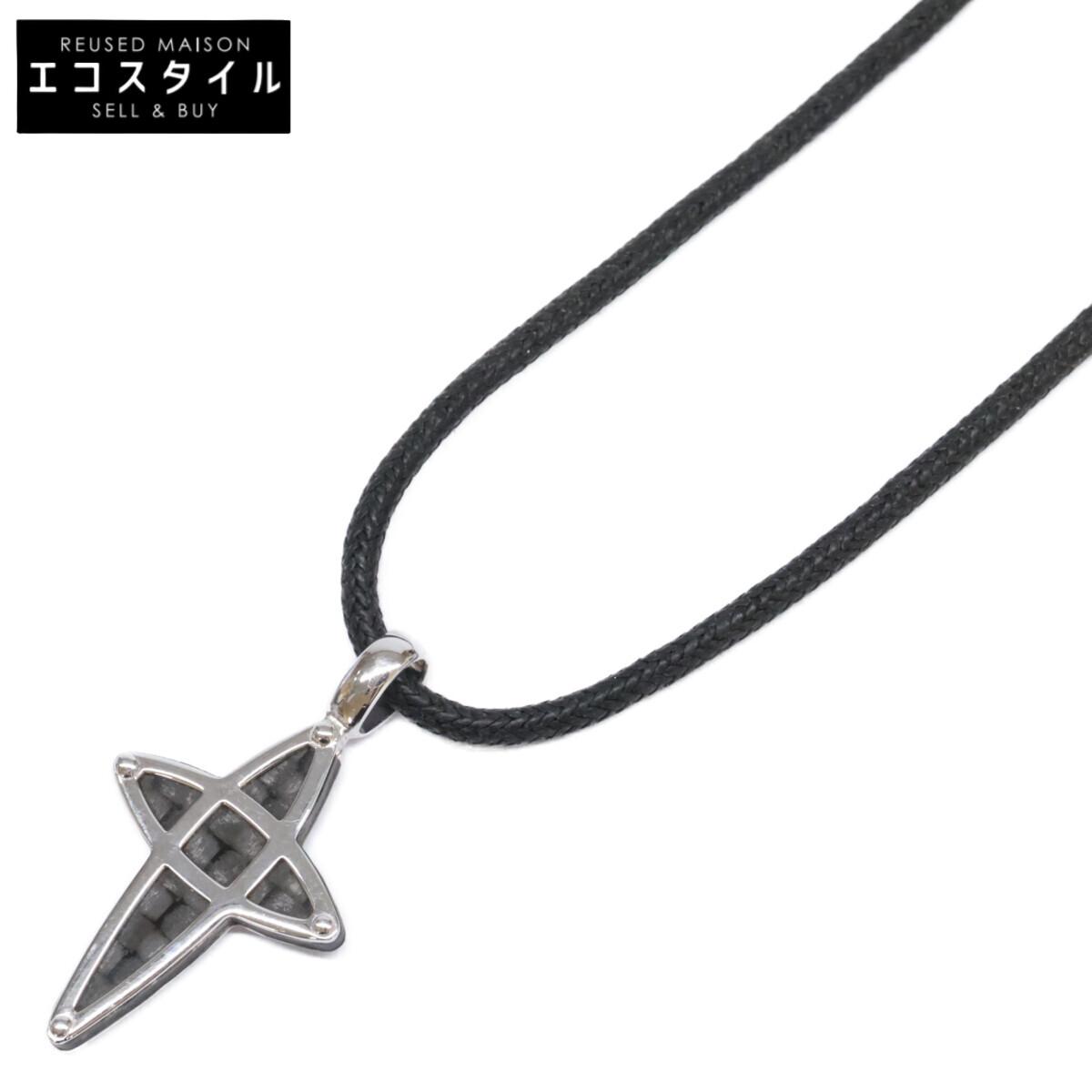 

CHIMENTO 750 Carbon Cross Code Necklace White goldUsed