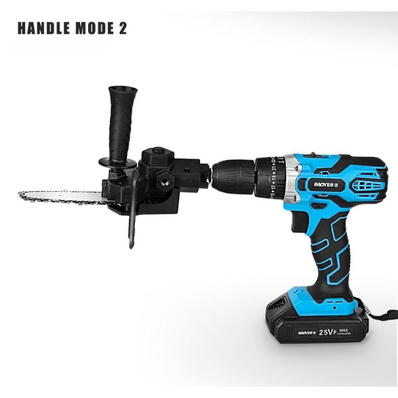 Electric Drill To Chain Saw Converter Head Electric Pruning Saw Felling Mini Chain Saw Head