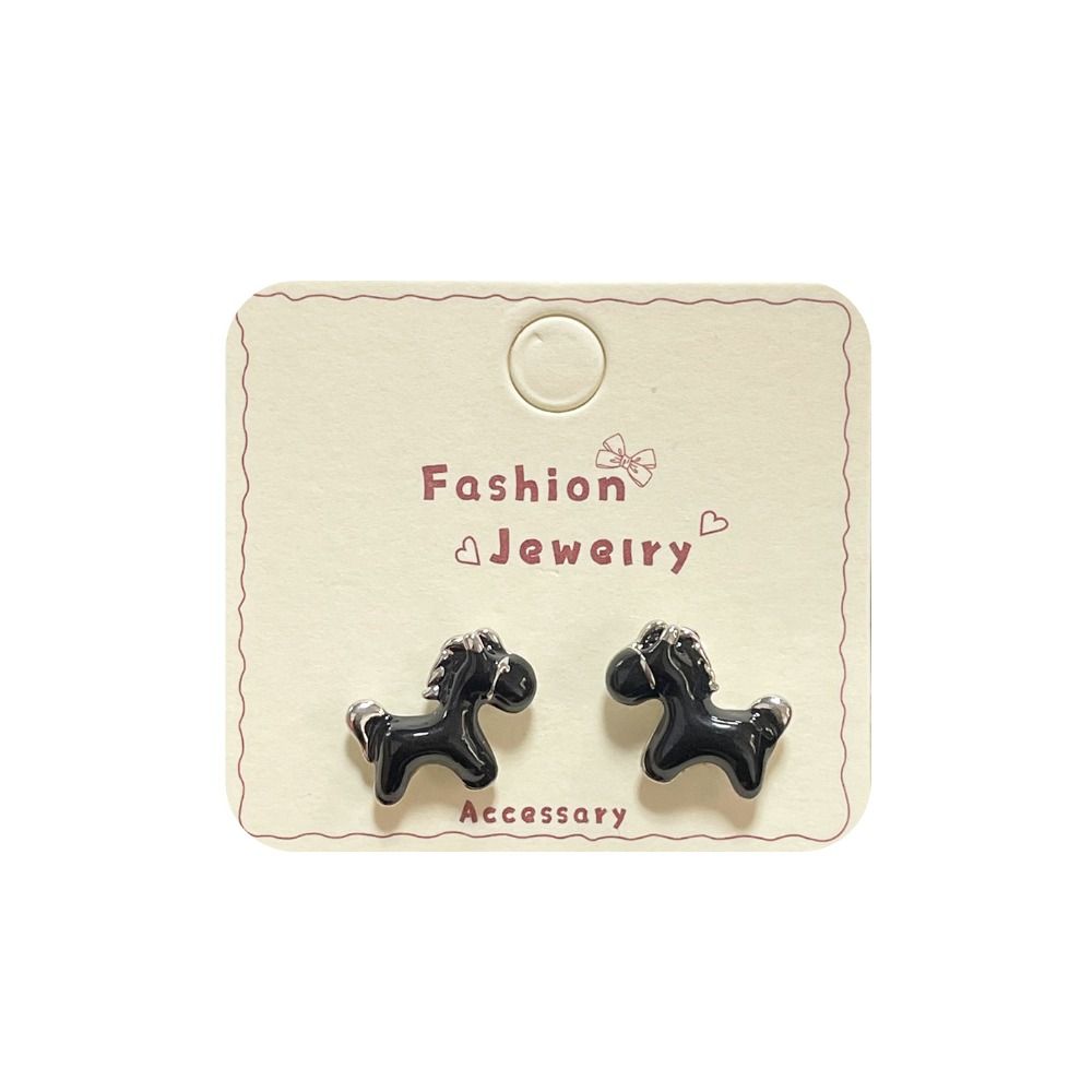 Zinc Zinc Alloy New Year Pony Earrings Fashion Red Drop Earrings Trendy Vintage Drip Oil Earrings  Girls