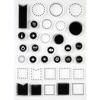 Transparent Stamp 1 To 3.5 Cm Vignettes 33 Pieces