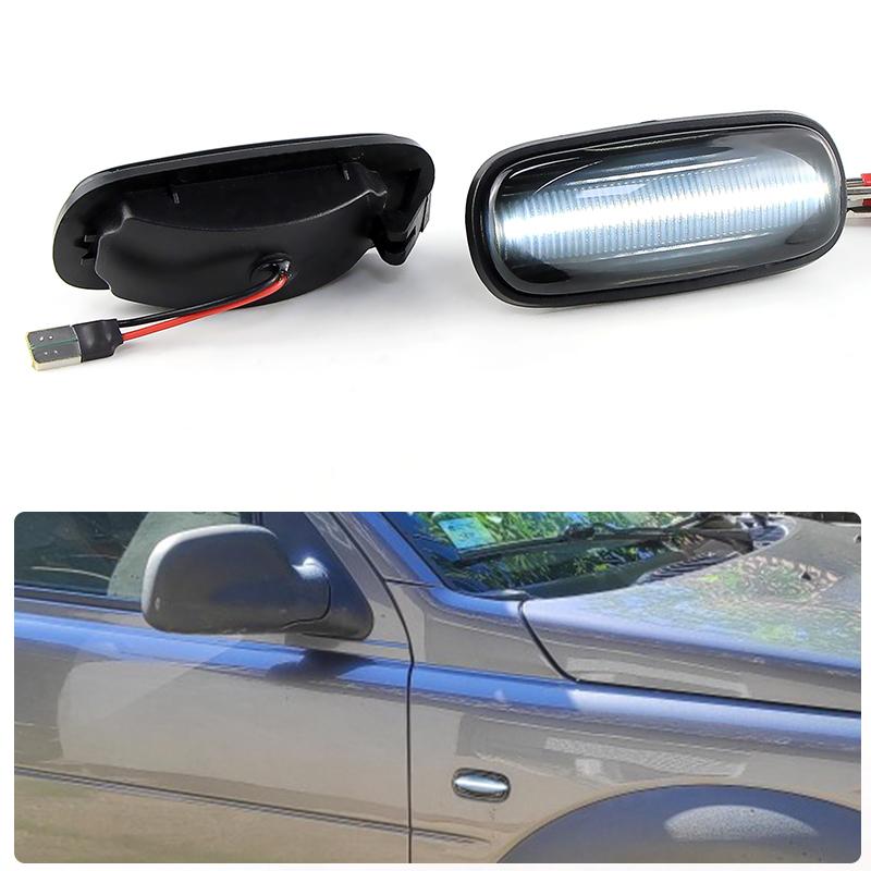 

2pcs White LED Side Marker Light for Land Rover Defender 2007-2015/Freelander 1 2002-2005/Discovery 2 1999-2004 Turn Signal Lamp