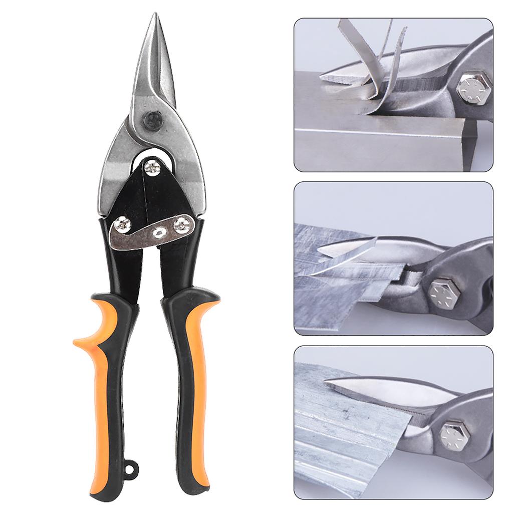 Metal Sheet Aviation Scissor Multi Purpose Tin Snips Household Industrial Handheld Cutting Tools(Straight Head )