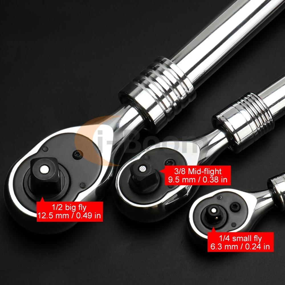 Klucz zapadkowy 1/4" 3/8" 1/2" calowy 72 zęby Wysuwany Teleskopowy Klucz zapadkowy Nasadowy Narzędzie Płytka Zapadka Rękojeść Klucz Narzędzia