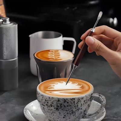 2025 Neuer Kaffee Latte Art Stift Edelstahl Gewürz Cappuccino Ziehnadel Latte Kaffee Dekorative Kunst Stift Kaffee Gewürzstift